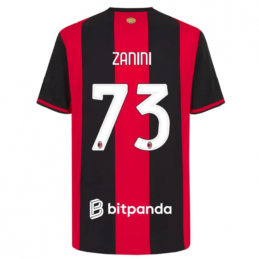 Danxen Criança Camisola Paola Zanini #73 Vermelho Preto Branco Principal 2026/27 Camisa