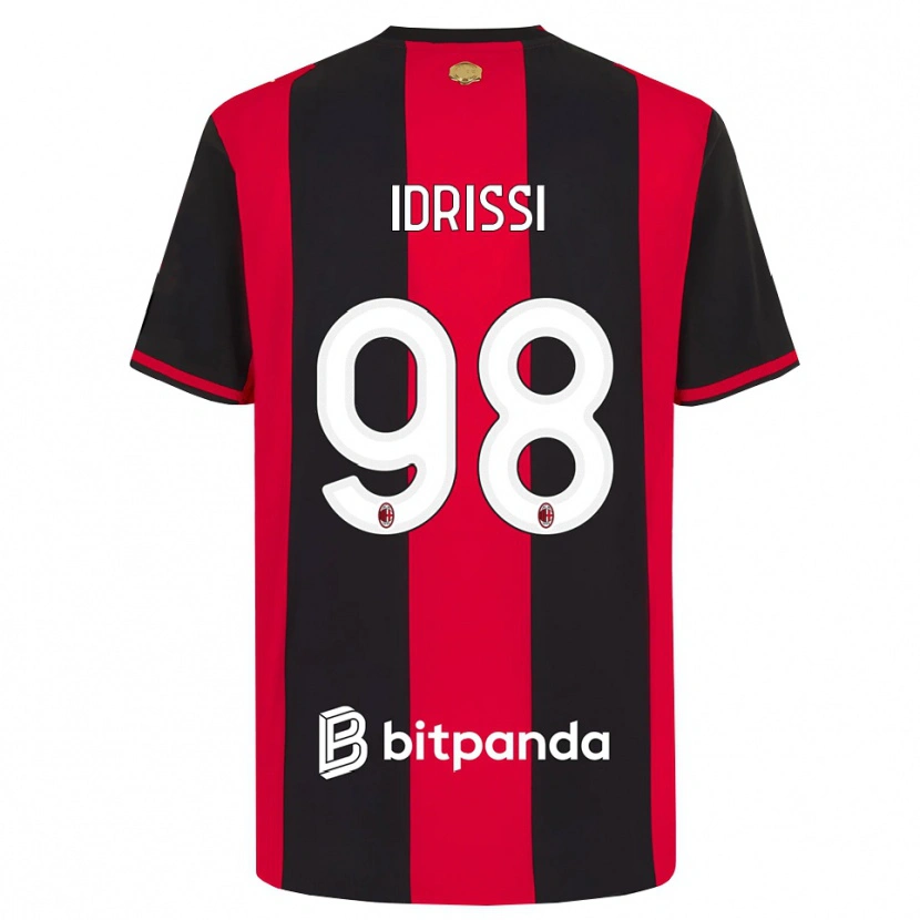 Danxen Criança Camisola Yahya Idrissi #98 Vermelho Preto Branco Principal 2026/27 Camisa