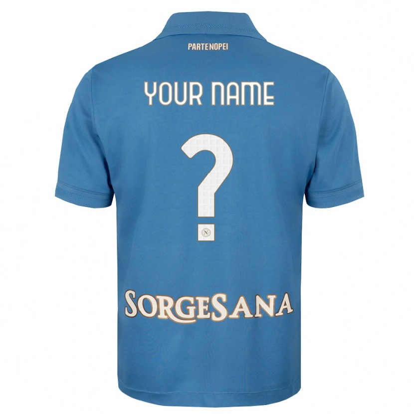 Danxen Criança Camisola Seu Nome #0 Azul Bruma Branco Principal 2026/27 Camisa