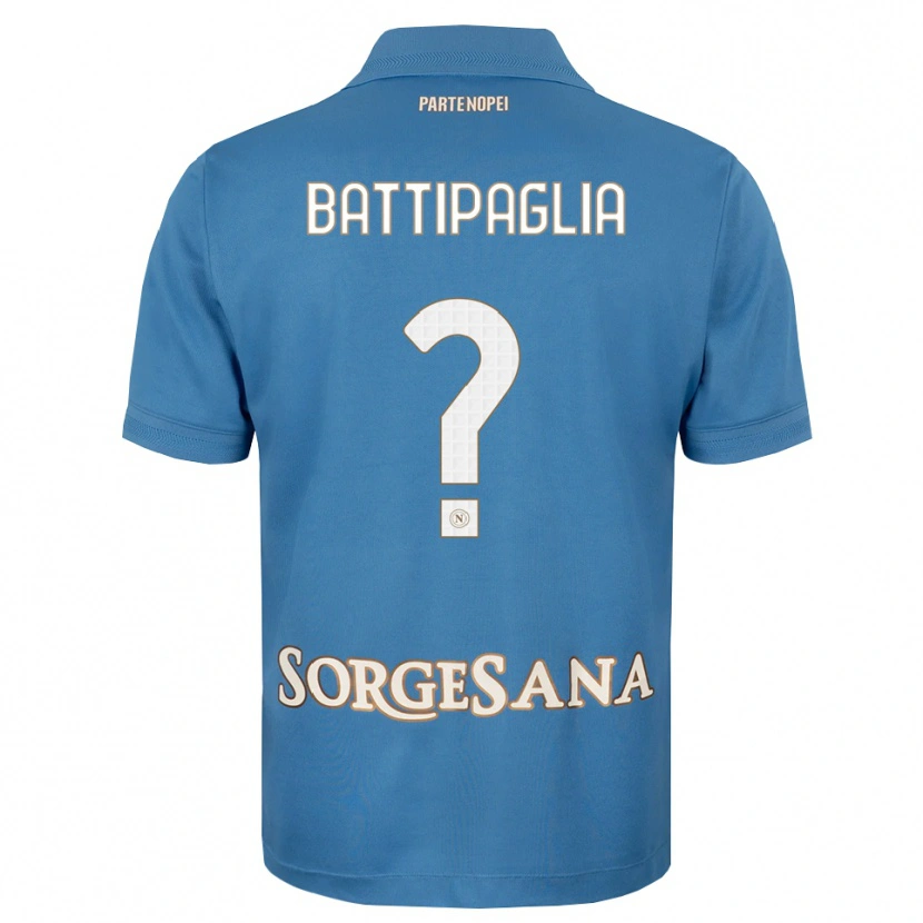 Danxen Criança Camisola Luca Battipaglia #0 Azul Bruma Branco Principal 2026/27 Camisa