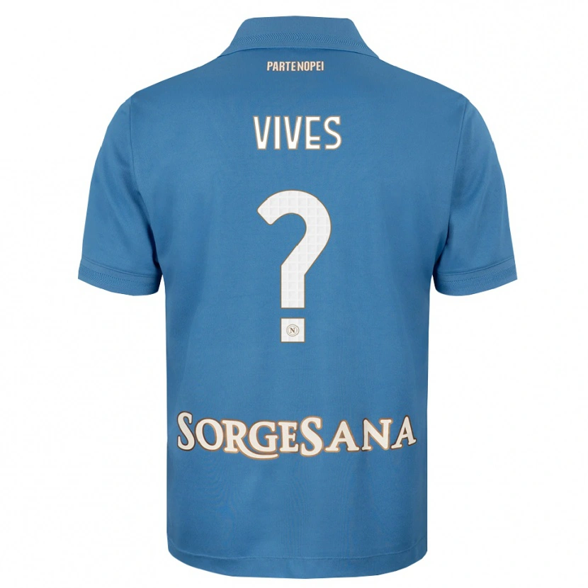 Danxen Criança Camisola Matteo Vives #0 Azul Bruma Branco Principal 2026/27 Camisa