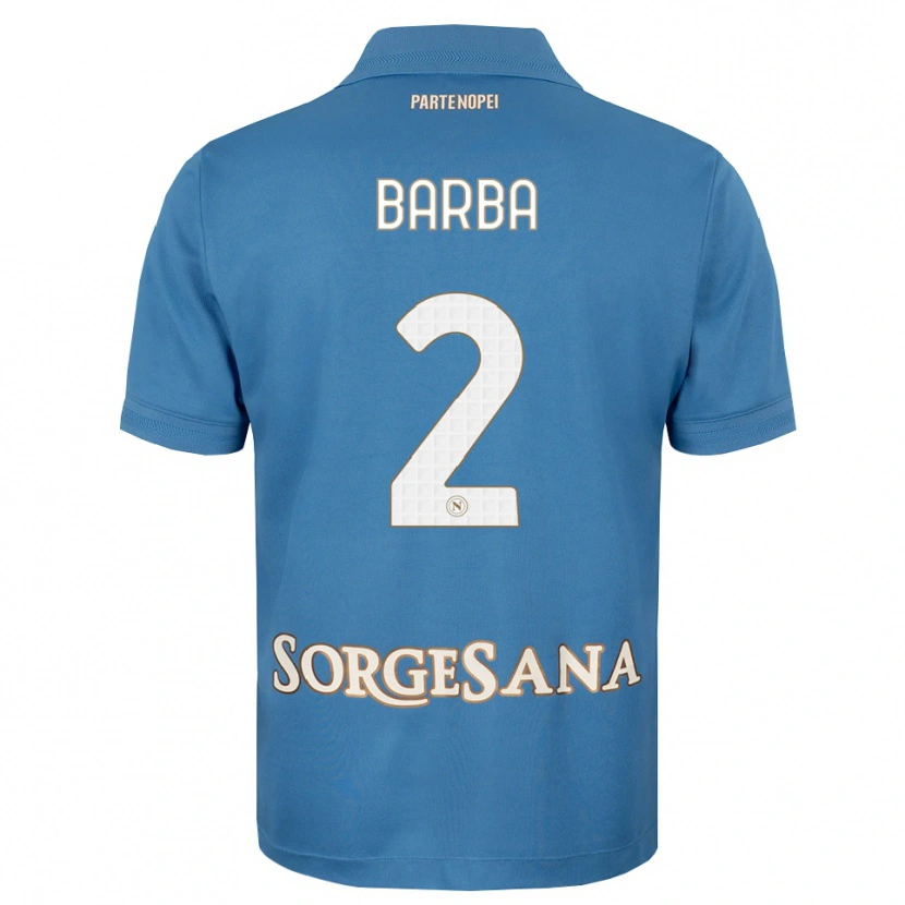 Danxen Criança Camisola Benedetto Barba #2 Azul Bruma Branco Principal 2026/27 Camisa