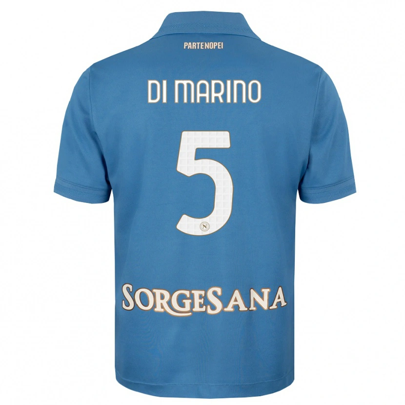 Danxen Criança Camisola Paola Di Marino #5 Azul Bruma Branco Principal 2026/27 Camisa