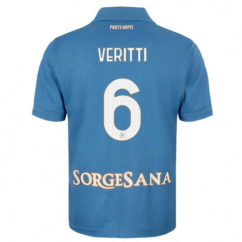 Danxen Criança Camisola Federica Veritti #6 Azul Bruma Branco Principal 2026/27 Camisa