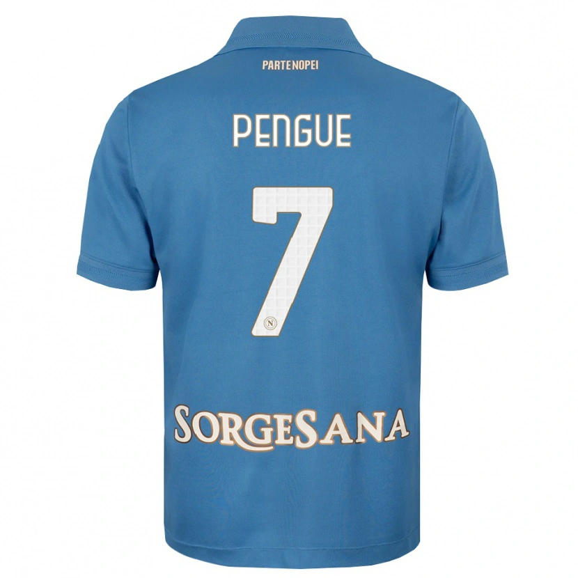 Danxen Criança Camisola Salvatore Pengue #7 Azul Bruma Branco Principal 2026/27 Camisa