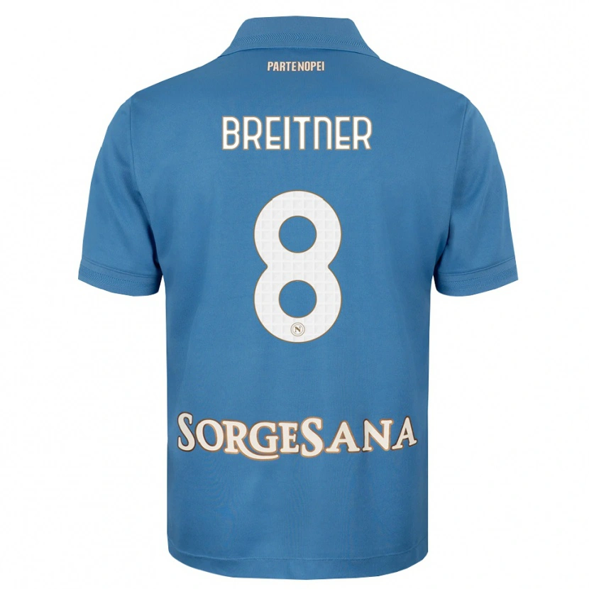 Danxen Criança Camisola Stephanie Breitner #8 Azul Bruma Branco Principal 2026/27 Camisa