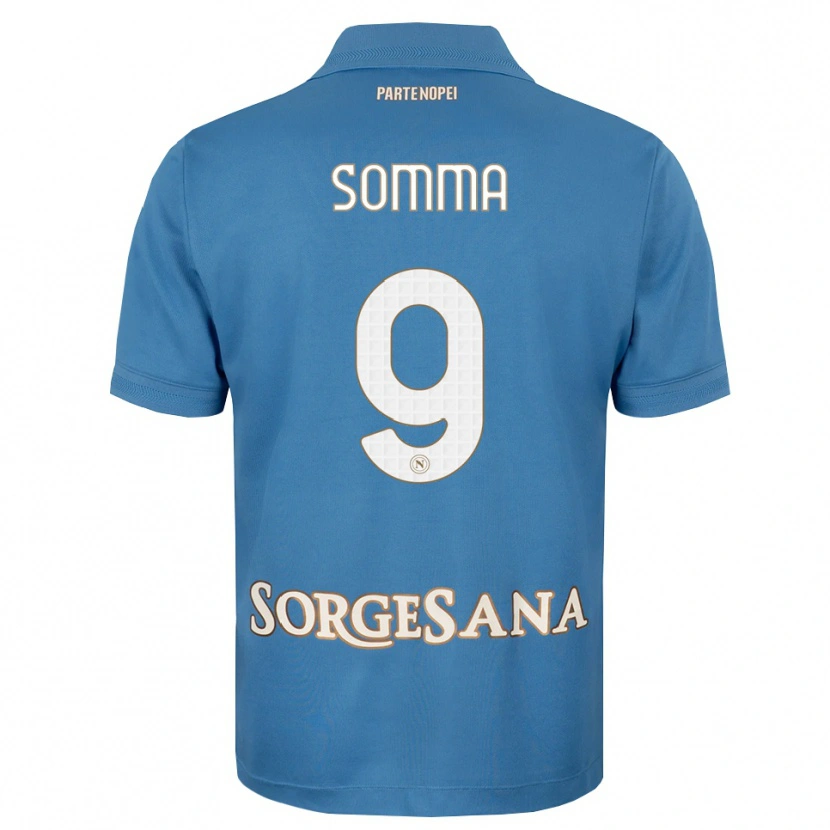 Danxen Criança Camisola Stanislao Somma #9 Azul Bruma Branco Principal 2026/27 Camisa