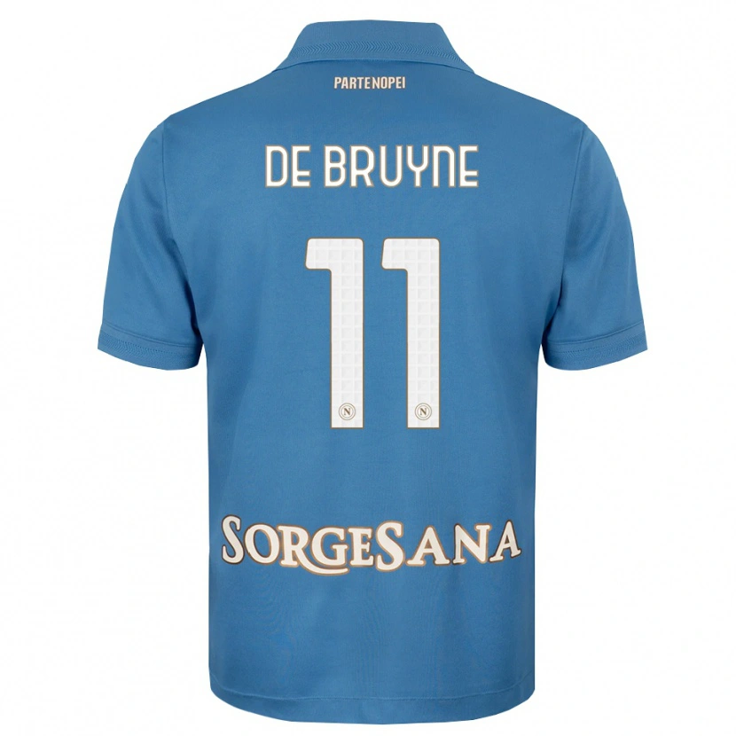 Danxen Criança Camisola Kevin De Bruyne #11 Azul Bruma Branco Principal 2026/27 Camisa