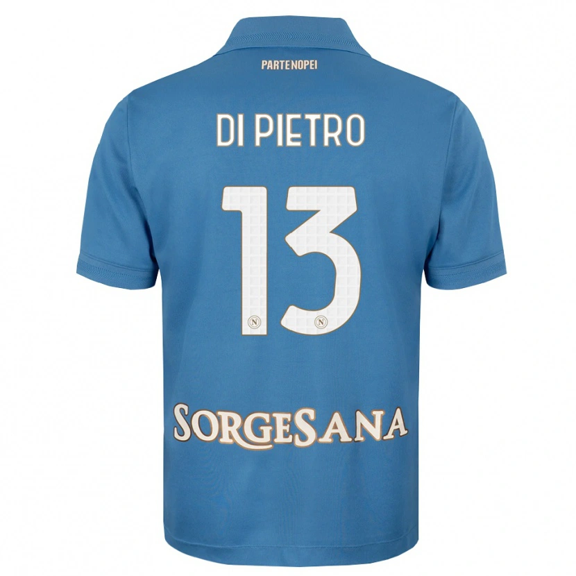 Danxen Criança Camisola Ciro Di Pietro #13 Azul Bruma Branco Principal 2026/27 Camisa