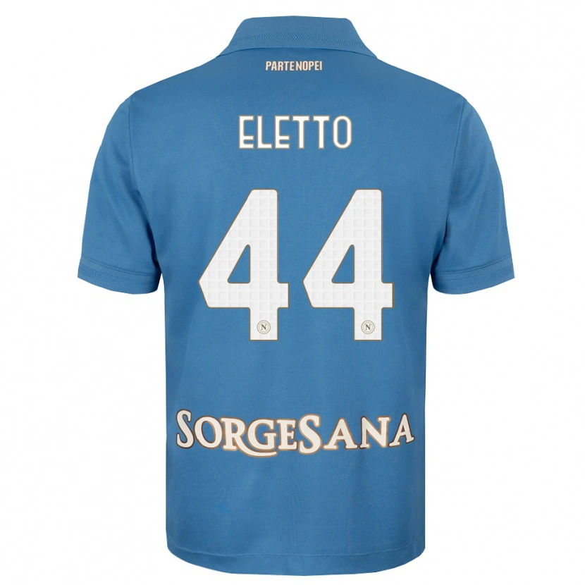 Danxen Criança Camisola Francesco Eletto #44 Azul Bruma Branco Principal 2026/27 Camisa