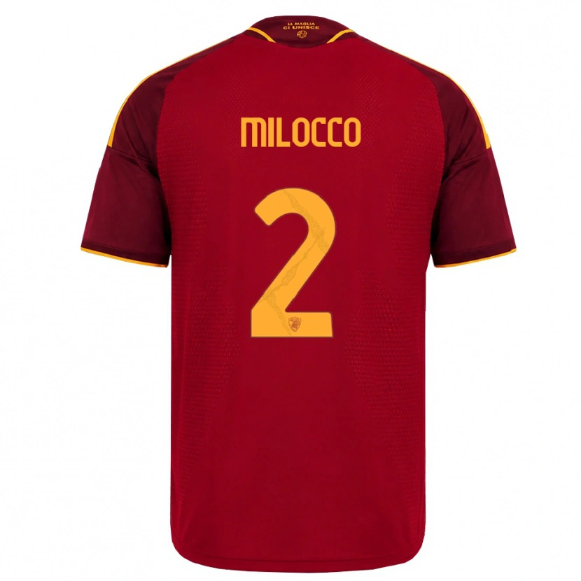 Danxen Criança Camisola Matias Milocco #2 Vermelho Dourado Amarelo Principal 2026/27 Camisa