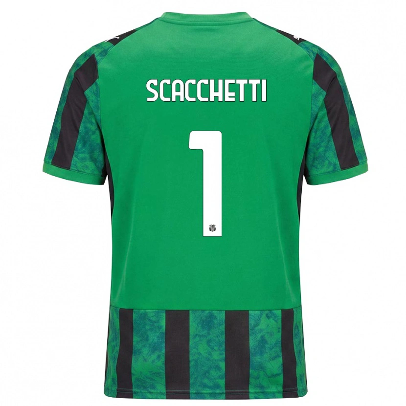 Danxen Criança Camisola Alessandro Scacchetti #1 Verde Preto Branco Principal 2026/27 Camisa