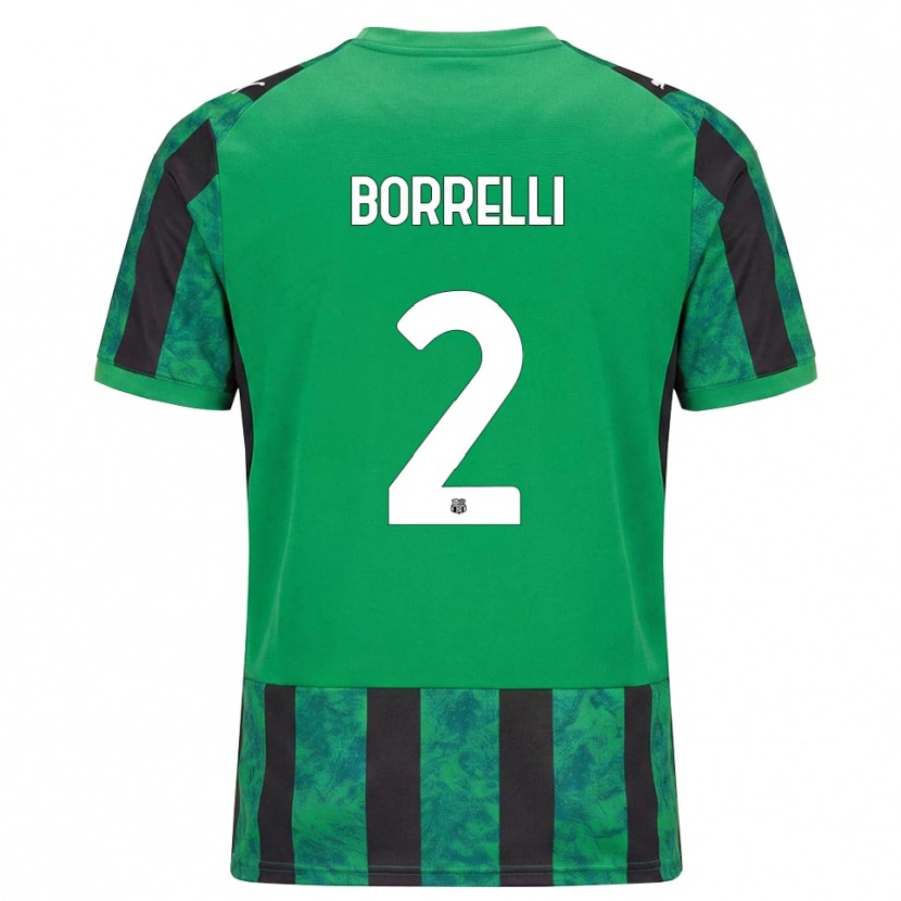 Danxen Criança Camisola Michele Borrelli #2 Verde Preto Branco Principal 2026/27 Camisa