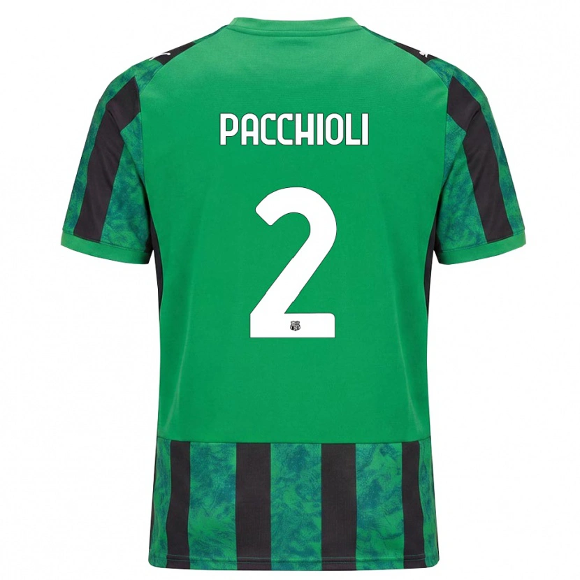 Danxen Criança Camisola Devis Pacchioli #2 Verde Preto Branco Principal 2026/27 Camisa