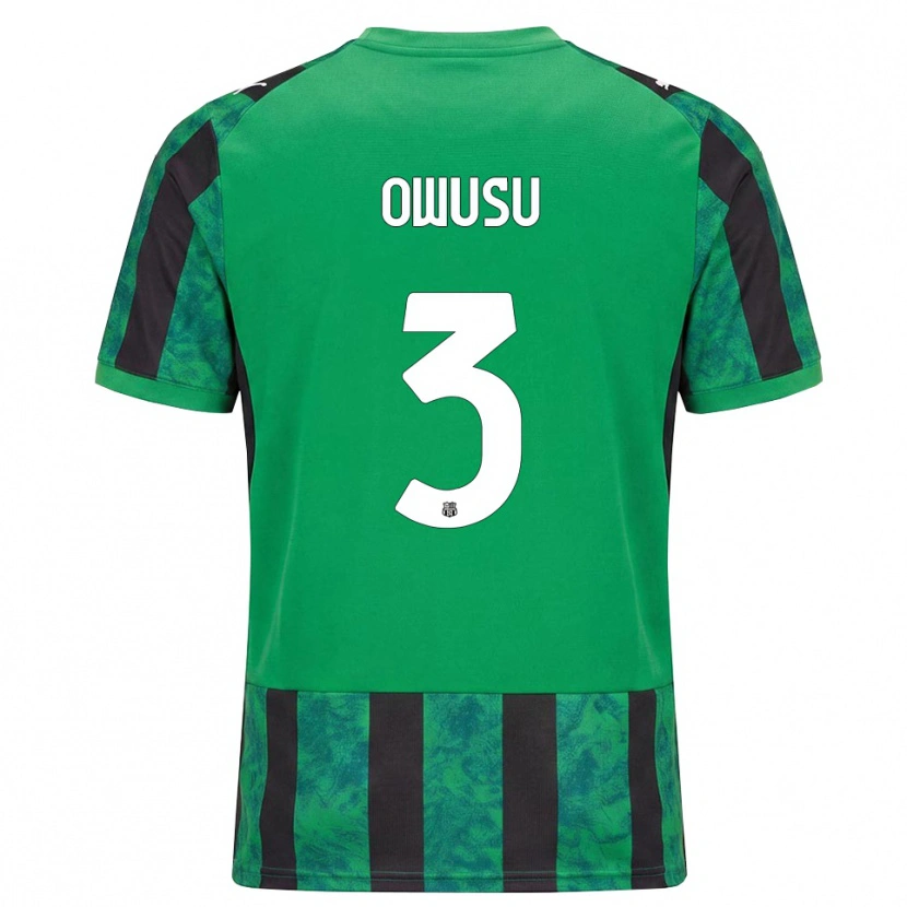 Danxen Criança Camisola Gideon Owusu #3 Verde Preto Branco Principal 2026/27 Camisa