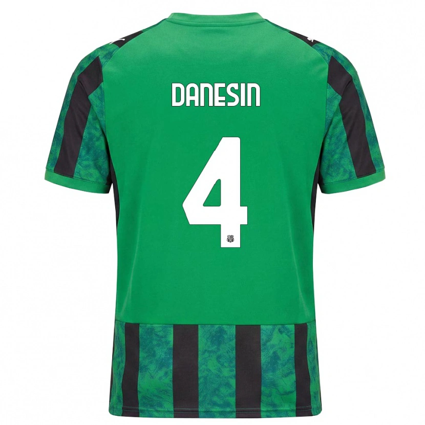 Danxen Criança Camisola Federico Danesin #4 Verde Preto Branco Principal 2026/27 Camisa