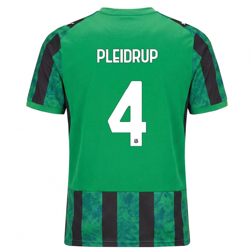 Danxen Criança Camisola Caroline Pleidrup #4 Verde Preto Branco Principal 2026/27 Camisa