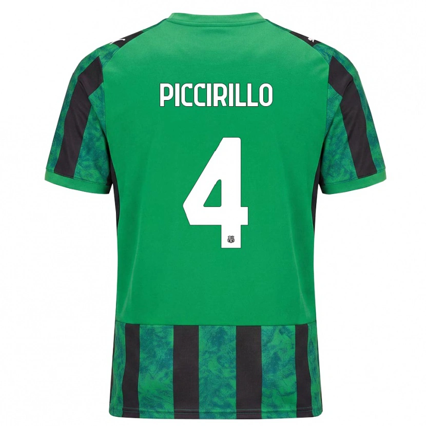 Danxen Criança Camisola Michele Piccirillo #4 Verde Preto Branco Principal 2026/27 Camisa
