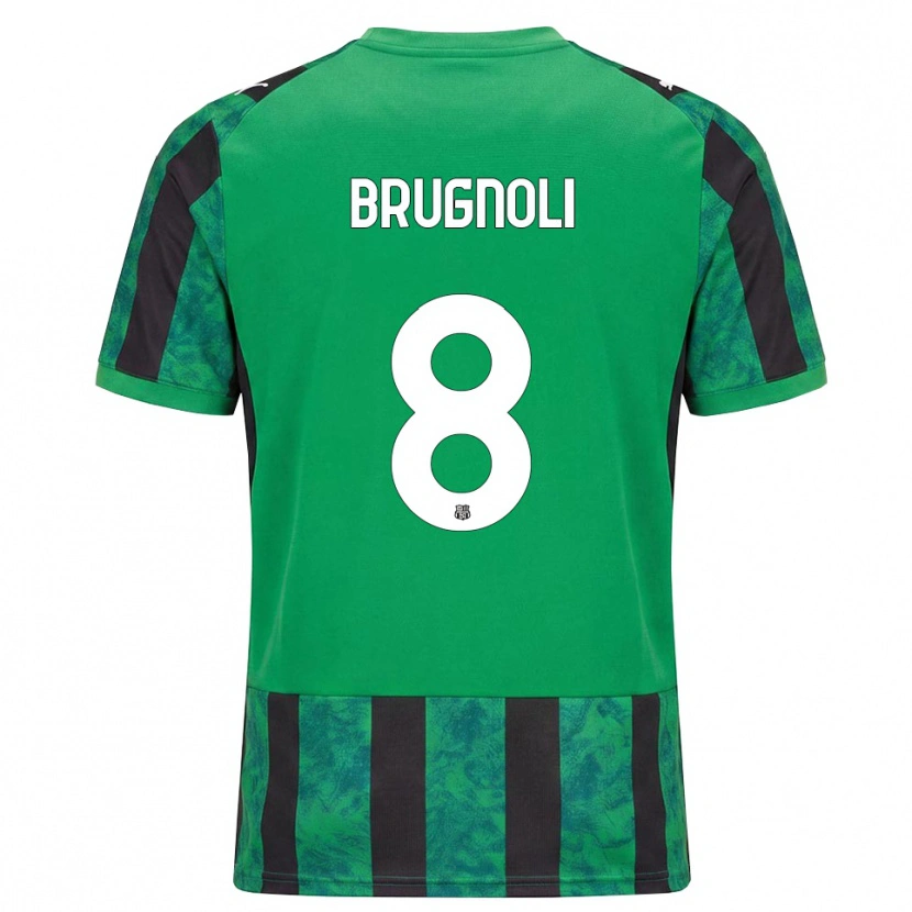 Danxen Criança Camisola Giuseppe Brugnoli #8 Verde Preto Branco Principal 2026/27 Camisa