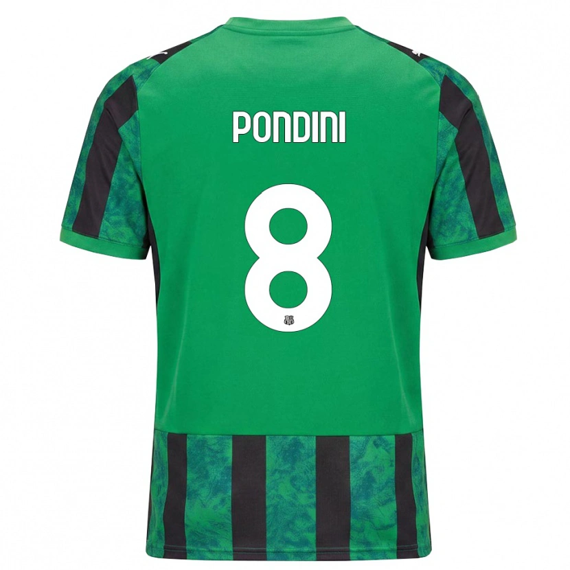 Danxen Criança Camisola Giada Pondini #8 Verde Preto Branco Principal 2026/27 Camisa
