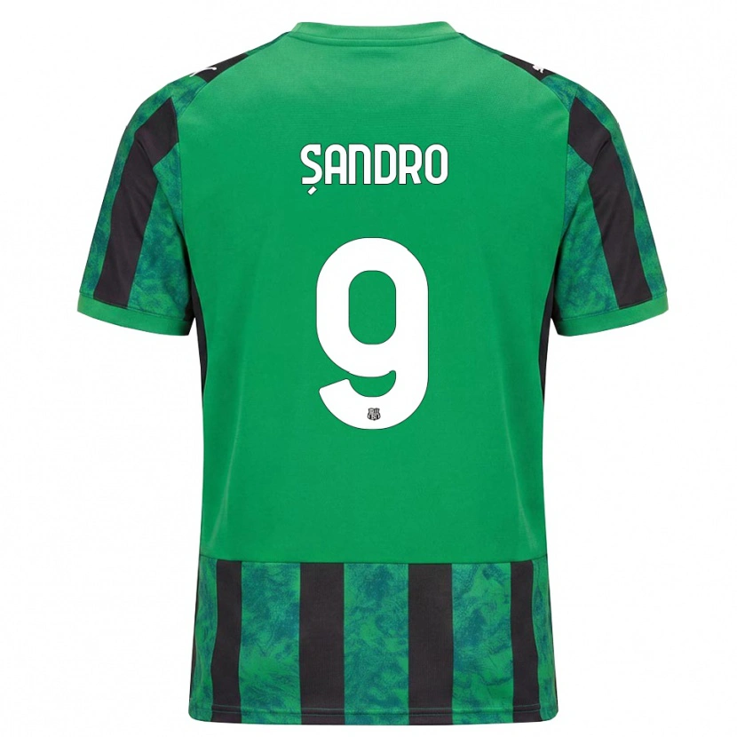 Danxen Criança Camisola Denis Șandro #9 Verde Preto Branco Principal 2026/27 Camisa