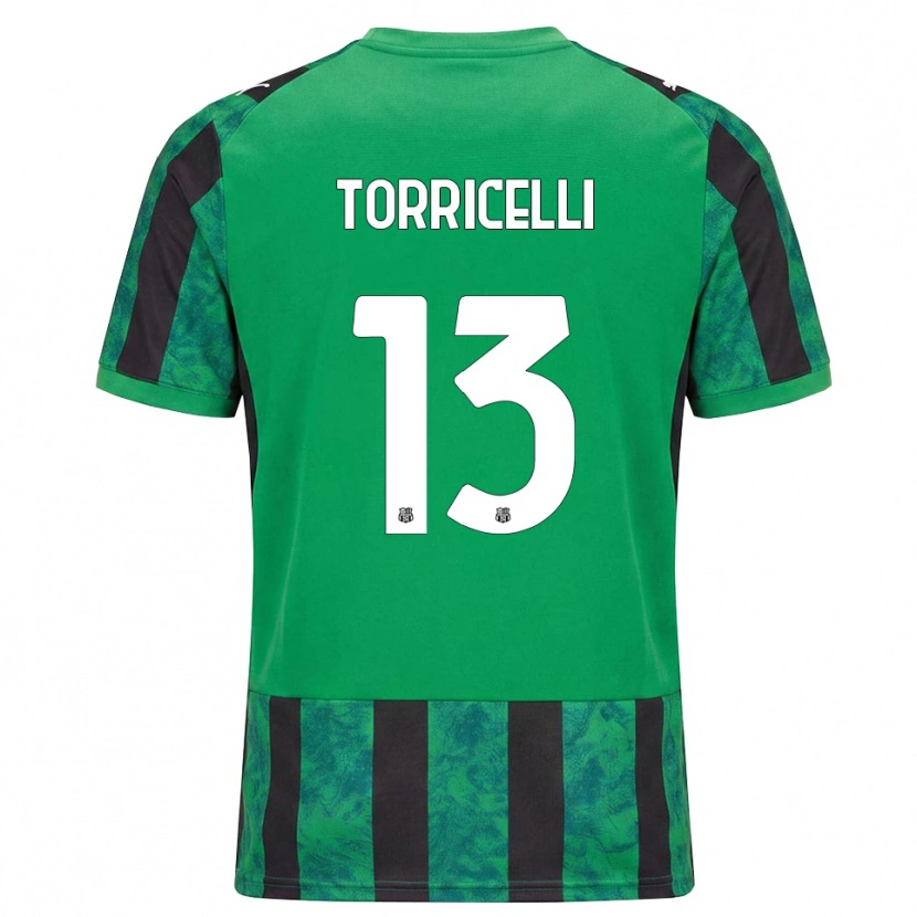 Danxen Criança Camisola Marco Torricelli #13 Verde Preto Branco Principal 2026/27 Camisa