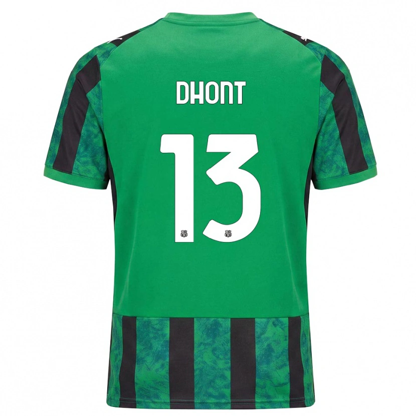 Danxen Criança Camisola Elena Dhont #13 Verde Preto Branco Principal 2026/27 Camisa