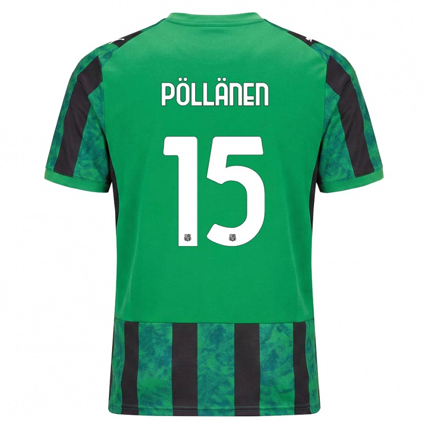Danxen Criança Camisola Pharez Pöllänen #15 Verde Preto Branco Principal 2026/27 Camisa