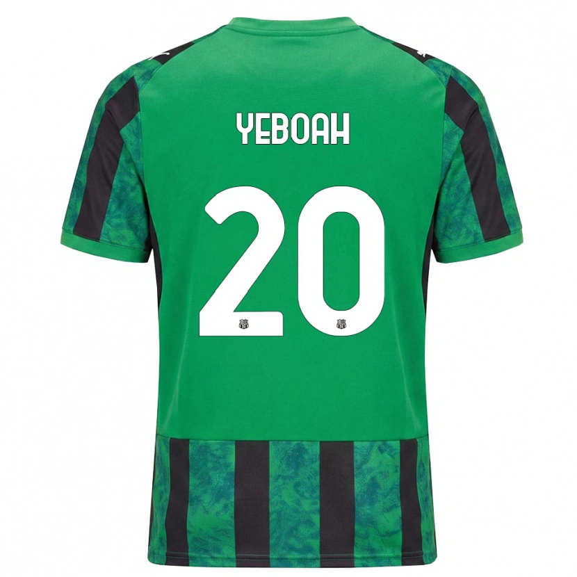 Danxen Criança Camisola Daniel Yeboah #20 Verde Preto Branco Principal 2026/27 Camisa