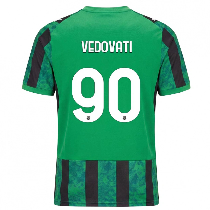 Danxen Criança Camisola Gabriele Vedovati #90 Verde Preto Branco Principal 2026/27 Camisa
