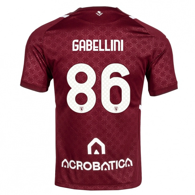 Danxen Criança Camisola Tommaso Gabellini #86 Bordô Branco Principal 2026/27 Camisa