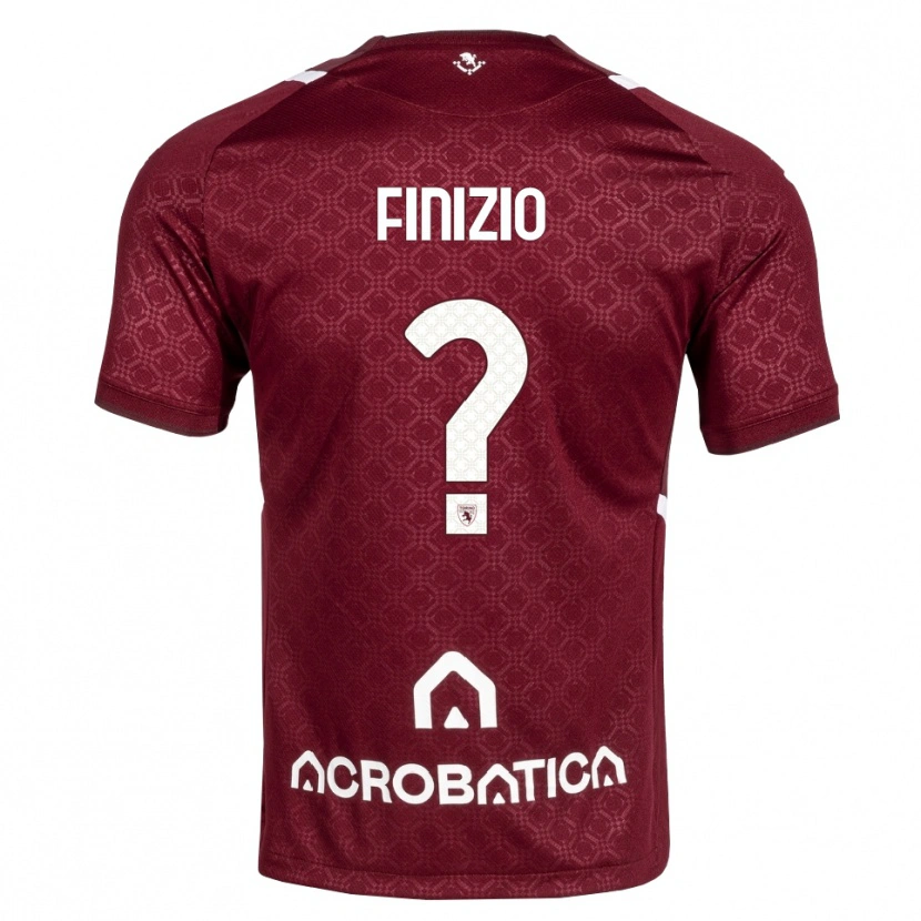 Danxen Criança Camisola Davide Finizio #0 Bordô Branco Principal 2026/27 Camisa
