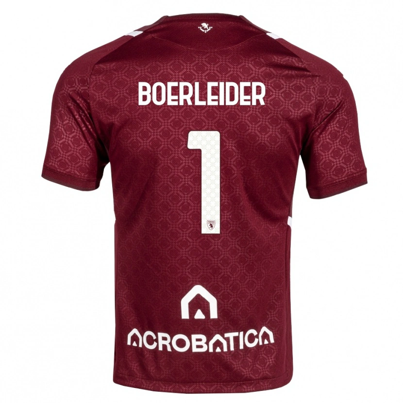 Danxen Criança Camisola Yannick Boerleider #1 Bordô Branco Principal 2026/27 Camisa