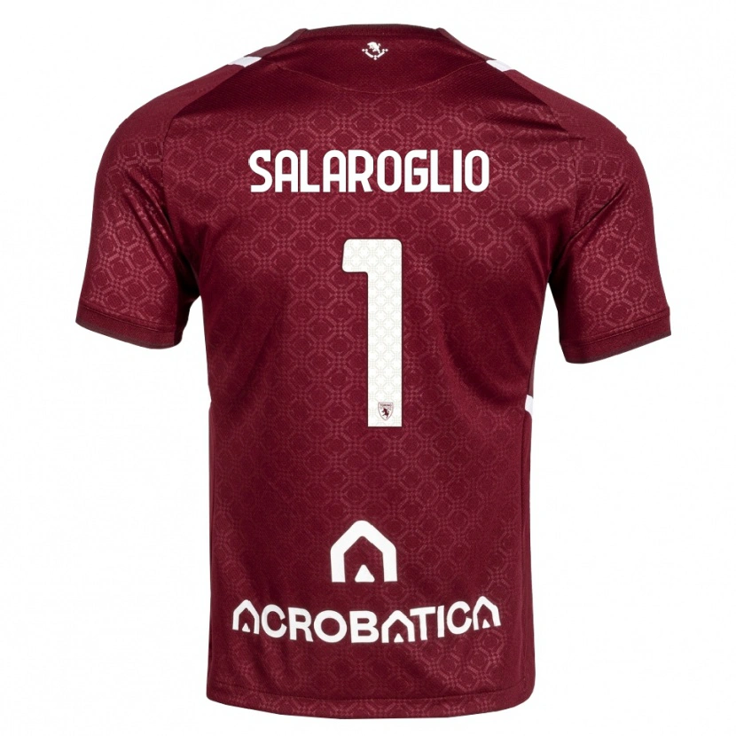 Danxen Criança Camisola Mattia Salaroglio #1 Bordô Branco Principal 2026/27 Camisa