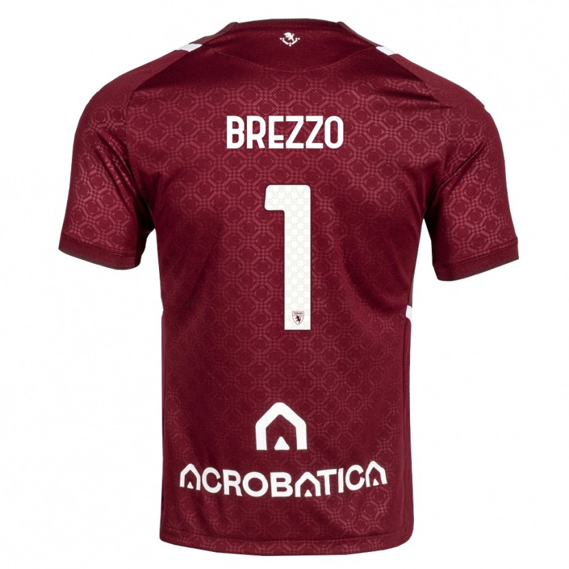 Danxen Criança Camisola Matteo Brezzo #1 Bordô Branco Principal 2026/27 Camisa