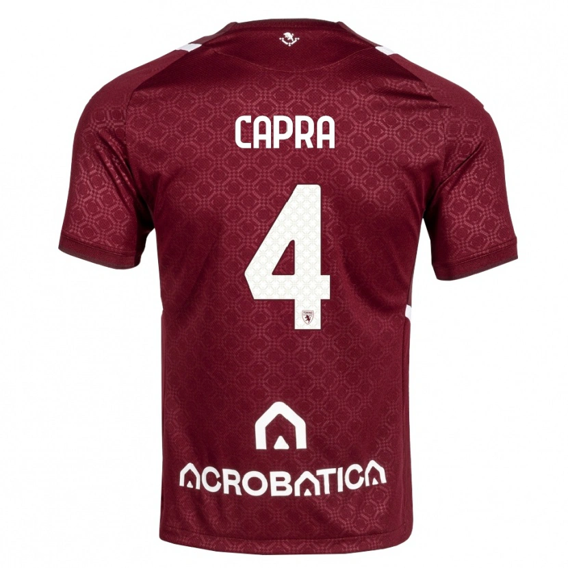 Danxen Criança Camisola Valentina Capra #4 Bordô Branco Principal 2026/27 Camisa