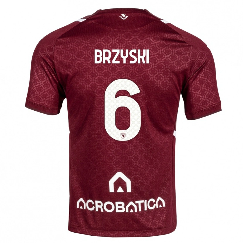 Danxen Criança Camisola Igor Brzyski #6 Bordô Branco Principal 2026/27 Camisa