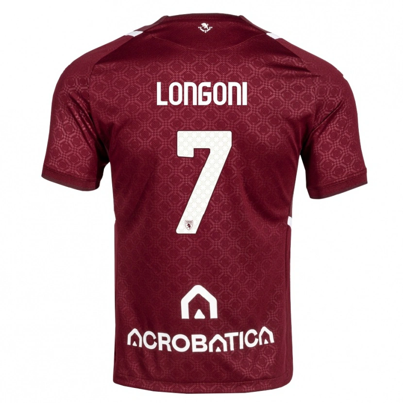 Danxen Criança Camisola Marco Longoni #7 Bordô Branco Principal 2026/27 Camisa