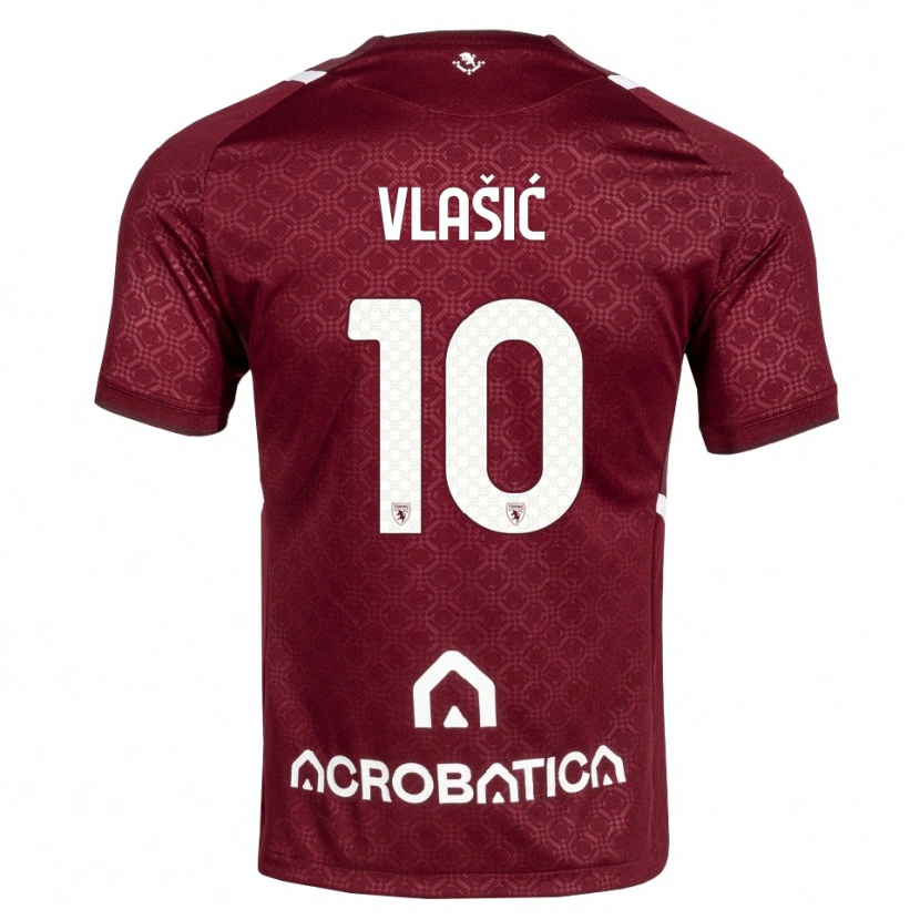 Danxen Criança Camisola Nikola Vlašić #10 Bordô Branco Principal 2026/27 Camisa