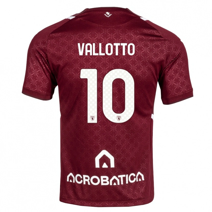Danxen Criança Camisola Greta Vallotto #10 Bordô Branco Principal 2026/27 Camisa