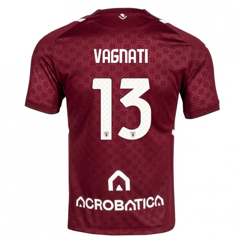 Danxen Criança Camisola Manuel Vagnati #13 Bordô Branco Principal 2026/27 Camisa