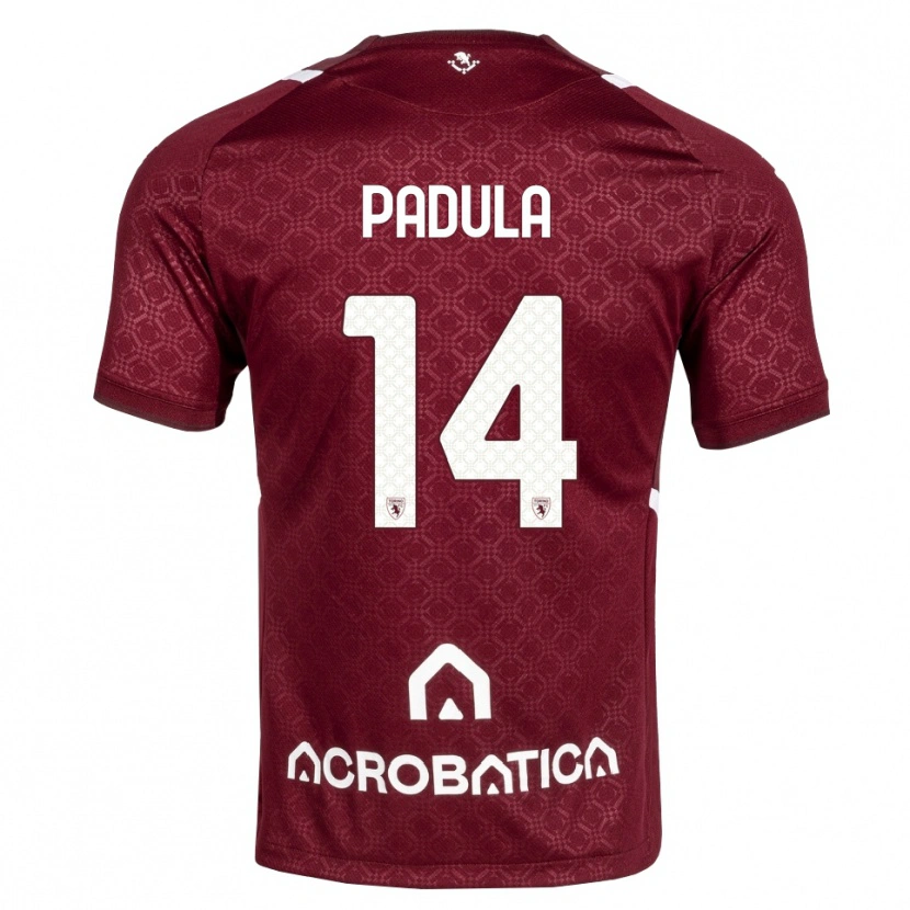 Danxen Criança Camisola Cristian Padula #14 Bordô Branco Principal 2026/27 Camisa