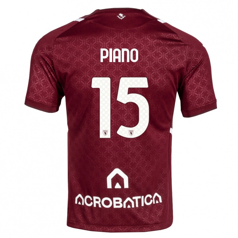 Danxen Criança Camisola Enrico Piano #15 Bordô Branco Principal 2026/27 Camisa