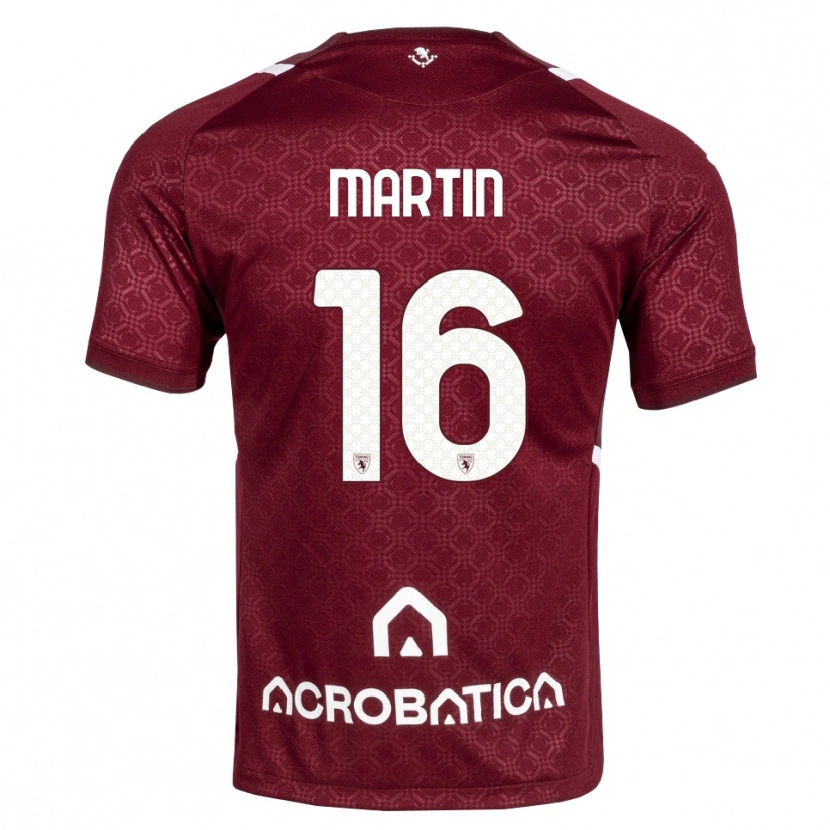 Danxen Criança Camisola Francesca Martin #16 Bordô Branco Principal 2026/27 Camisa