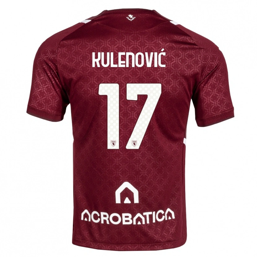 Danxen Criança Camisola Sandro Kulenović #17 Bordô Branco Principal 2026/27 Camisa