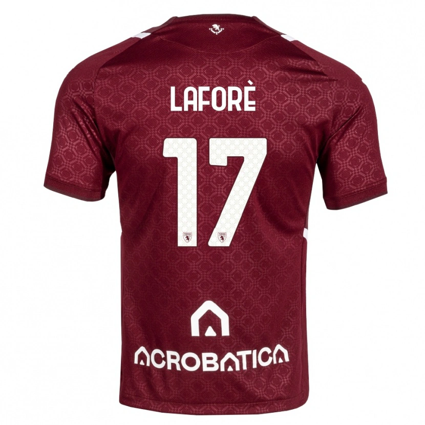 Danxen Criança Camisola Bladis Laforè #17 Bordô Branco Principal 2026/27 Camisa