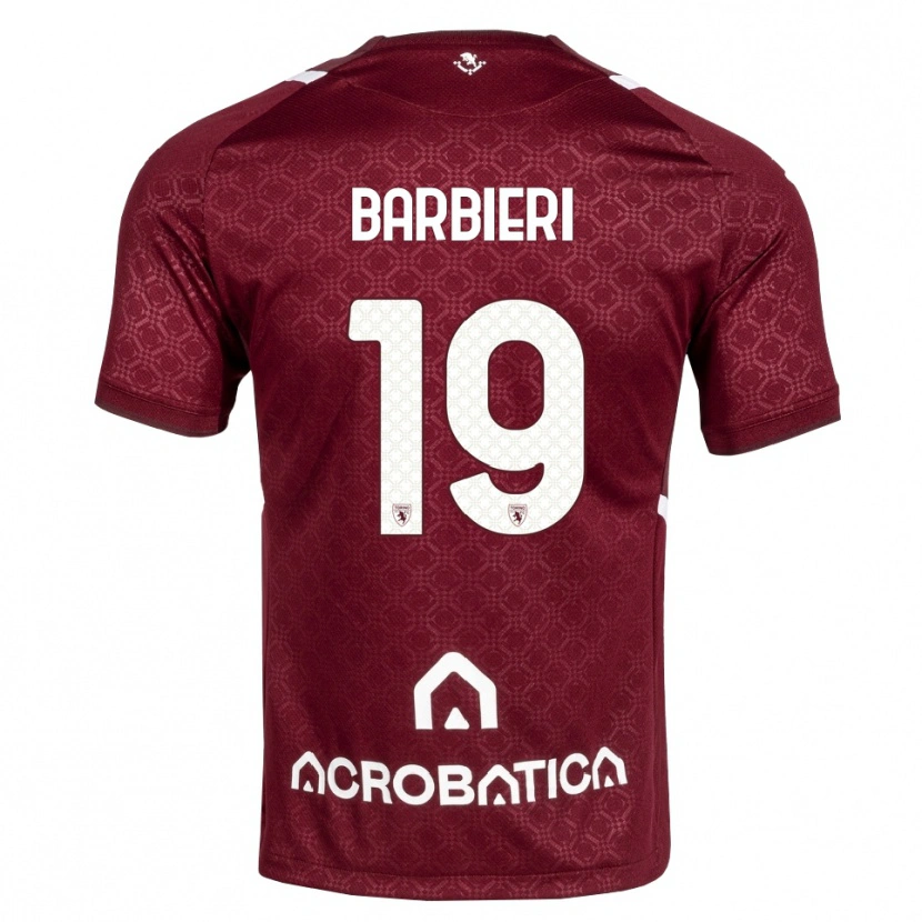Danxen Criança Camisola Raffaella Barbieri #19 Bordô Branco Principal 2026/27 Camisa