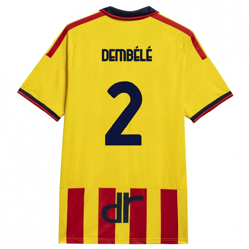 Danxen Criança Camisola Ali Dembélé #2 Amarelo Vermelho Principal 2026/27 Camisa