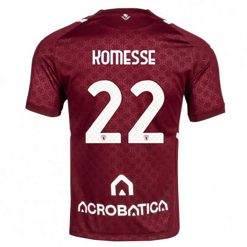 Danxen Criança Camisola Josias Sabone Komesse #22 Bordô Branco Principal 2026/27 Camisa