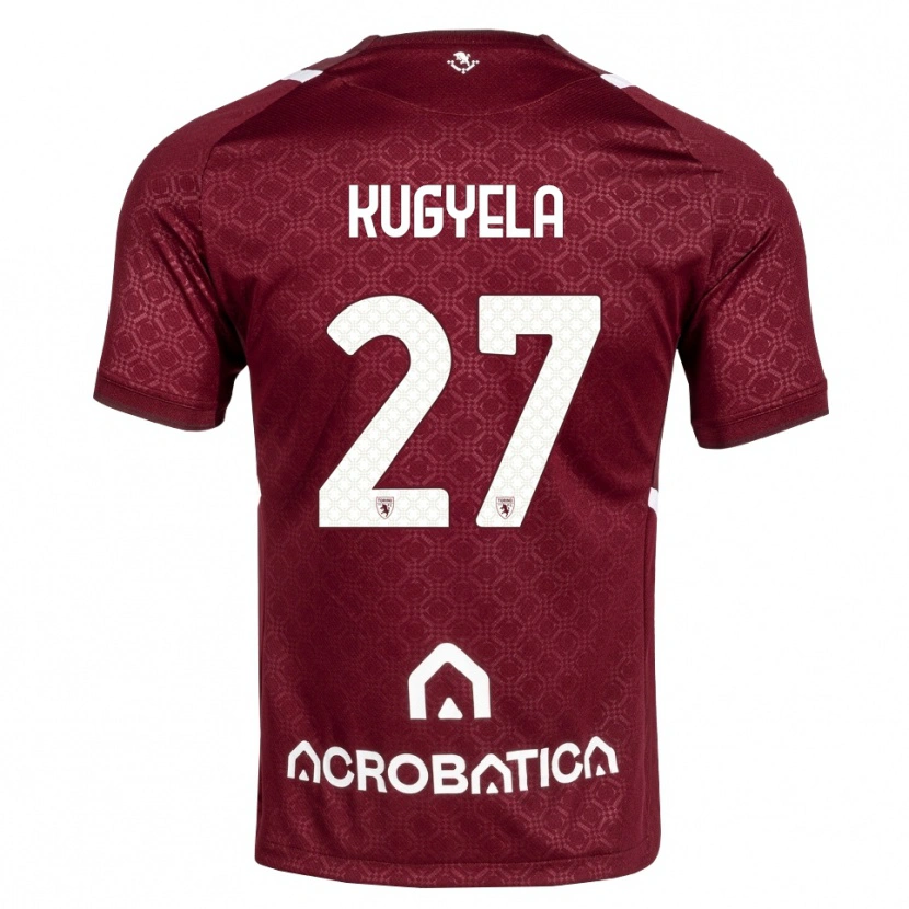 Danxen Criança Camisola Zalán Kugyela #27 Bordô Branco Principal 2026/27 Camisa